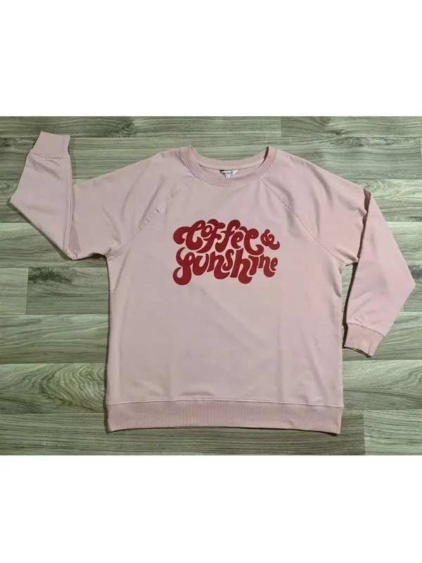 WILDFOX Coffee & Sunshine oversized baggy statement sweatshirt size small - Image 7