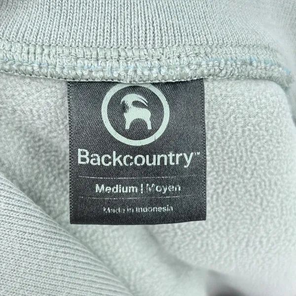 Backcountry Sherpa Fleece‎ Quarter Zip Pullover Sage Gray Medium Gorpcore Cozy - Image 7