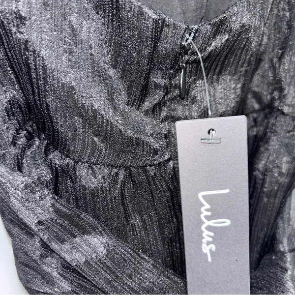 Lulus Celebratory Moment Black Surplice Puff Sleeve Midi Dress - Image 7