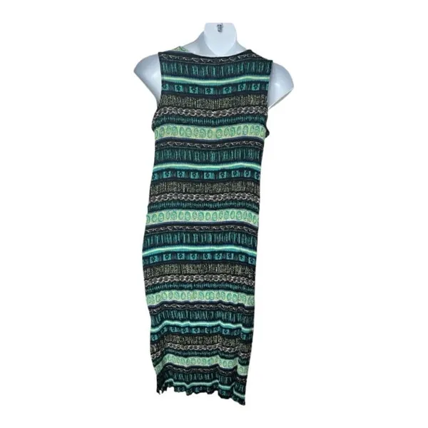 JM COLLECTION Black Blue Summer Sleeveless Stretch Maxi Shift Dress Size 3X - Image 2