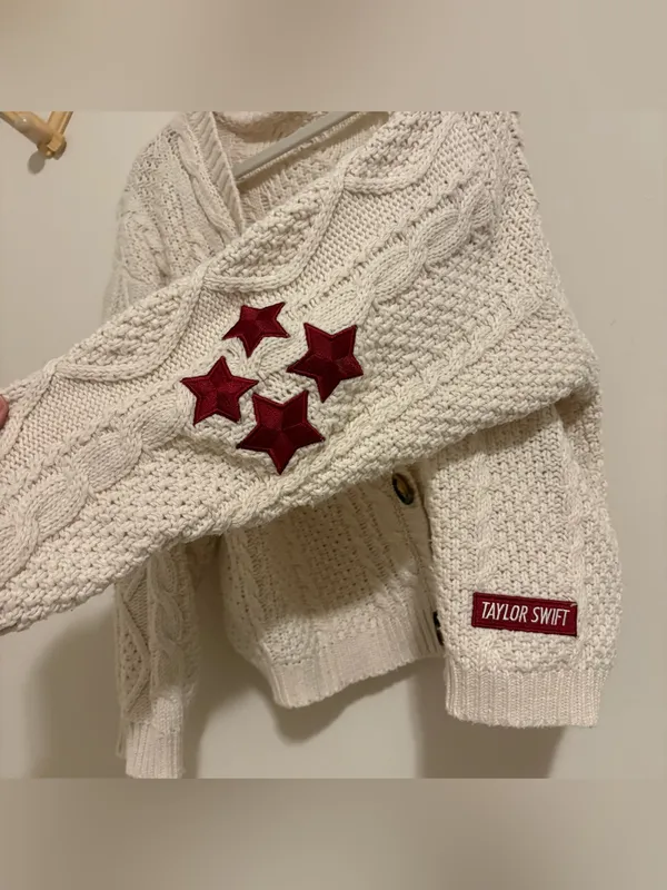 Taylor Swift The Red Era Cable Knit Cardigan size XS/S - Image 8