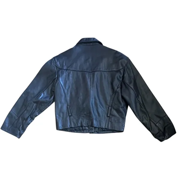 Copper‎ Key Clothing Company Vintage Black Leather Motorcycle Jacket Womens Moto - Image 4