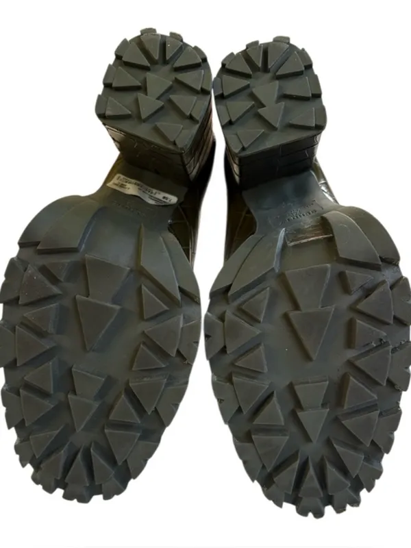EUC SCHUTZ Leather Croc Embossed Heeled Boots Green Size 7.5 - Image 7