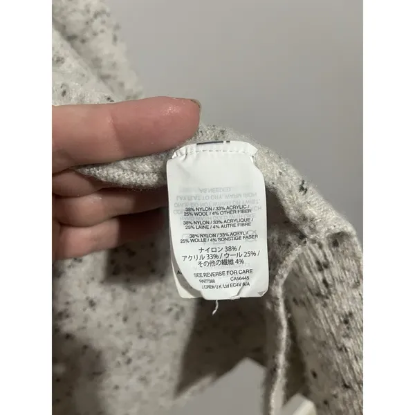 Madewell Donegal Kent Cardigan Sweater Medium Wool Blend Long Coziest Yarn Cream - Image 4