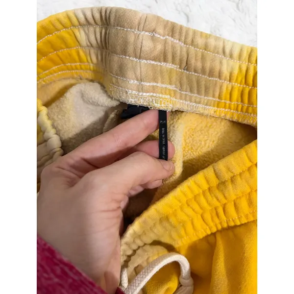 Urban Outfitters Out From Under Yellow Tie Dye Flower Jogger Sweatpants M - Image 4