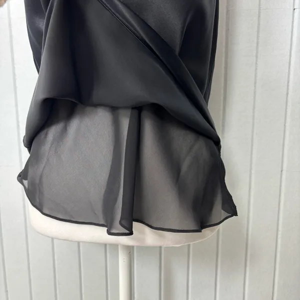 Lauren Ralph Lauren Black Silk Satin Lace Trim Camisole Top Size‎ 12 - Image 10