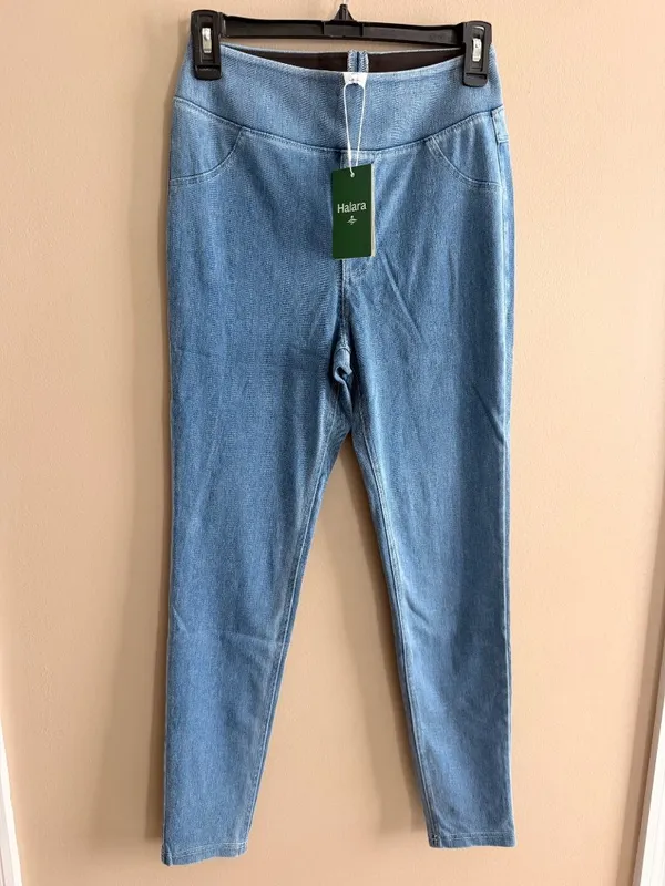 Halara Womens Full-Length size Small Jeggings Small Blue Stretch Denim Blend - Image 2