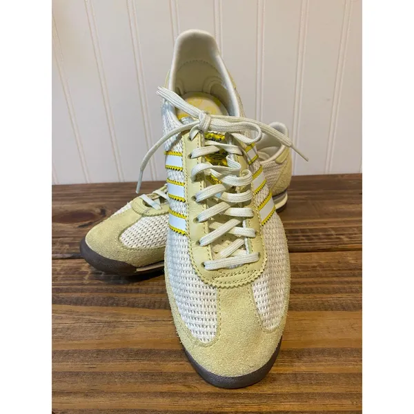 Adidas Originals Mesh Suede Retro Sneakers Yellow White Women’s 6 - Image 2