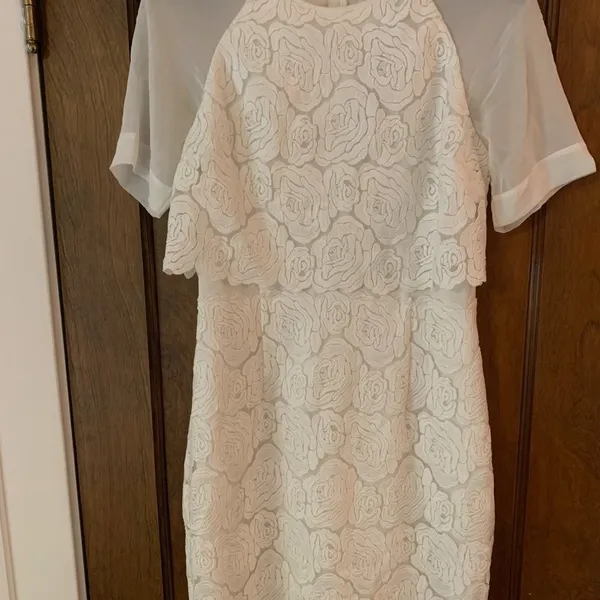 Reiss White Rosette Printed Calla Dress NWT - Image 4