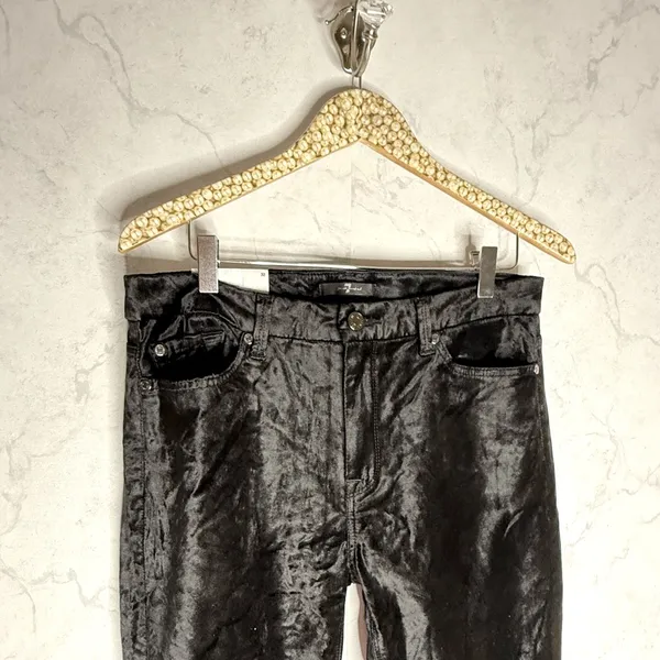7 for all mankind the high waist black skinny jeans - Image 4