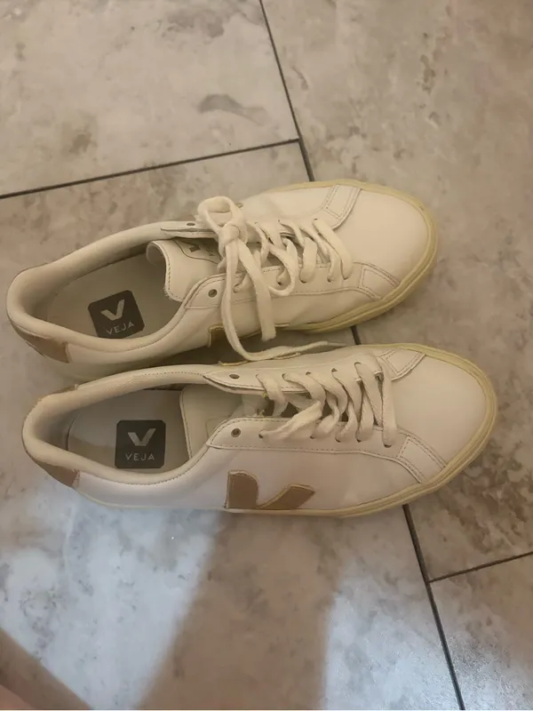 Veja Esplar Leather White Platine Sneakers - Image 12