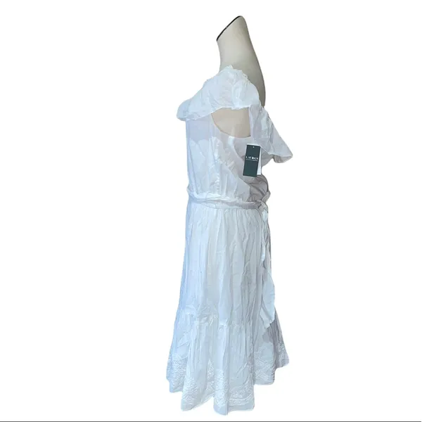 Ralph Lauren NWT LAUREN RALPH WHITE OFF THE SHOULDER EYELET EMBROIDERY BOHEMIAN DRESS - Image 5