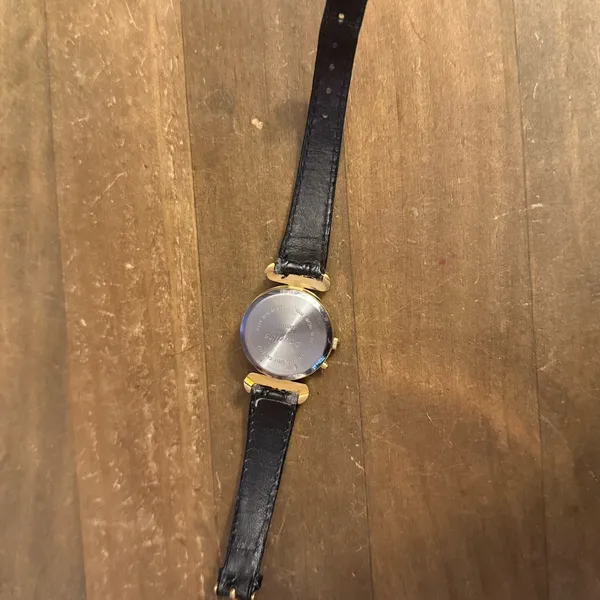 Vintage Aqualite leather watch Gold - Image 2