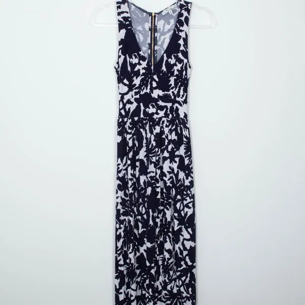 Milly For Design Nation Blue and White Floral Sleeveless Maxi Dress‎ Womens XS - Image 2