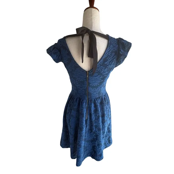 Xhilaration Navy Blue and Black Dress XS - Image 3