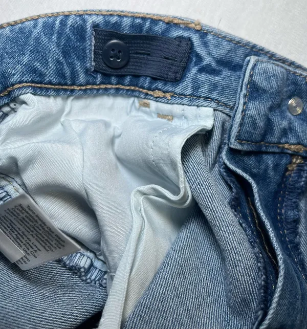Wonder Nation Girls Barrel Jeans High Rise Adjustable Waist Size 12 NEW Med Wash - Image 10