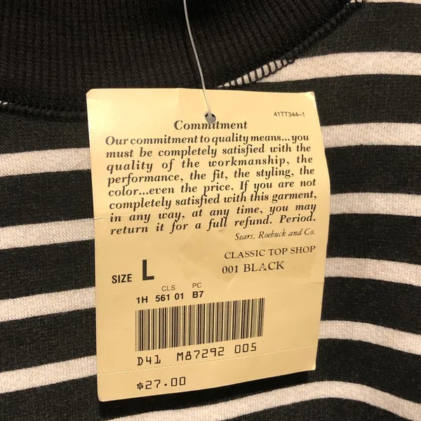 Vintage Sears Roebuck and Co. Striped Crewneck Sweater - Image 3