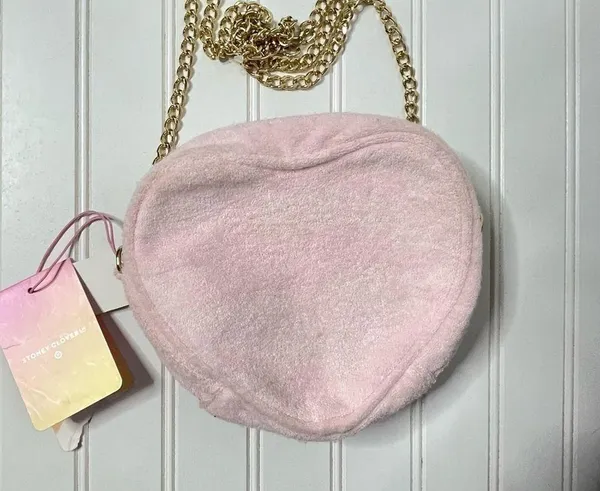 Stoney Clover Lane x Target Terry Cloth Heart Crossbody Bag Purse - Image 4