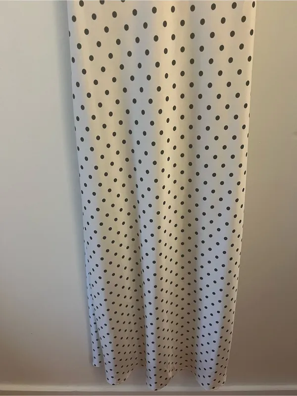 Thirty Thirty White Polka Dot Lace Trim Maxi Dress Size Small - Image 4