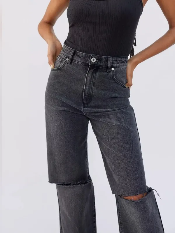 Abrand jeans 94 high and wide jeans Anthropologie black sz 31‎ - Image 2