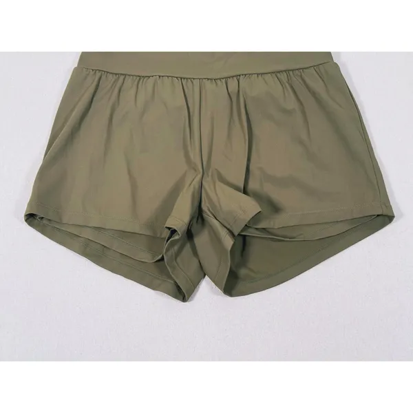 Halara Super High Waisted 2-in-1 Shorts Large Green Running Athletic Gym Workout - Image 6