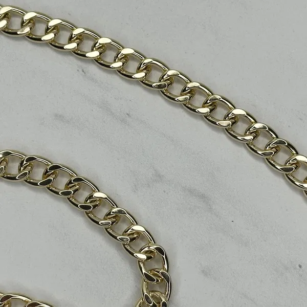 Chunky Draped Gold Tone Chain Link Belt Adjustable Y2K One Size OS ✨ - Image 9