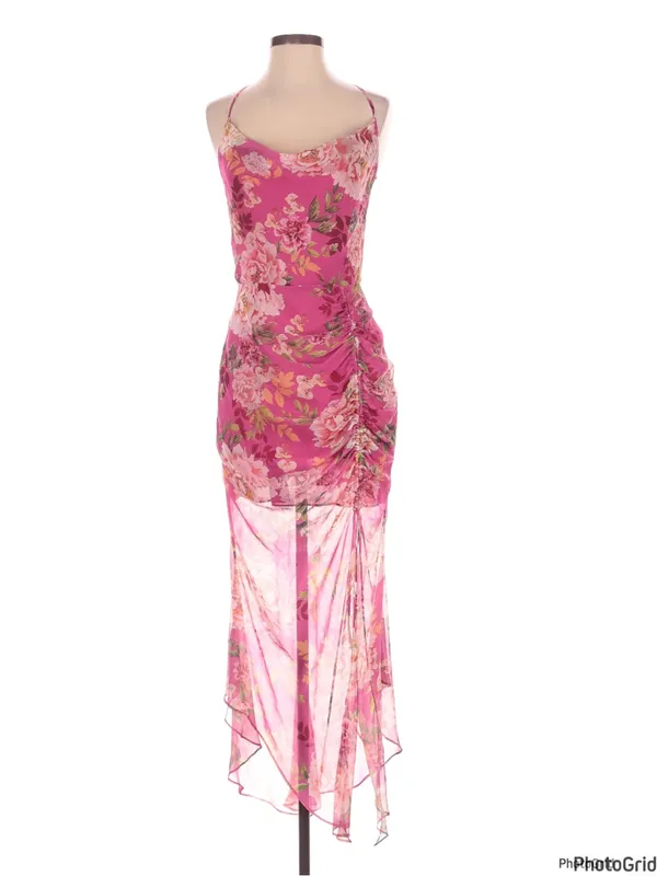 Sau Lee Fredia Pink Floral Dress Size 2 - Image 3