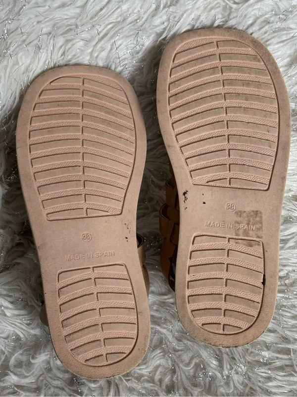 Pilcro Women’s Tan Woven Gladiator Sport Leather Sandals Size 38 - Image 6