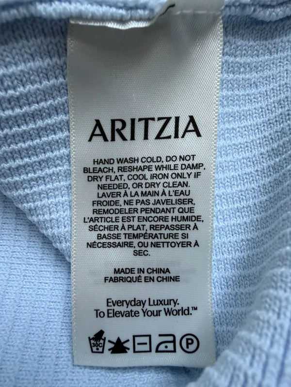 Aritzia Babaton Sculpt Knit Leading Top in Glacier Ice Blue Medium Low Back Tank - Image 11