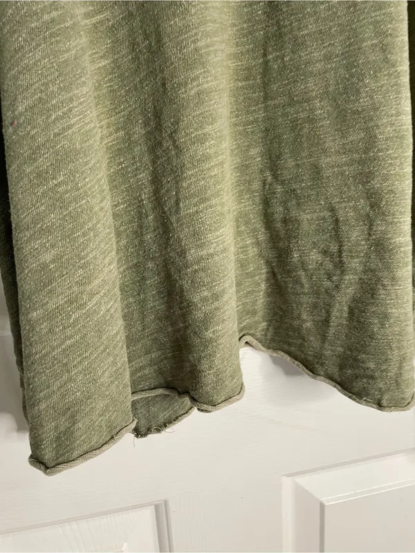Free People Beach Heather Green Draped Cowl Neck Lightweight Pullover Size S/M - Image 4
