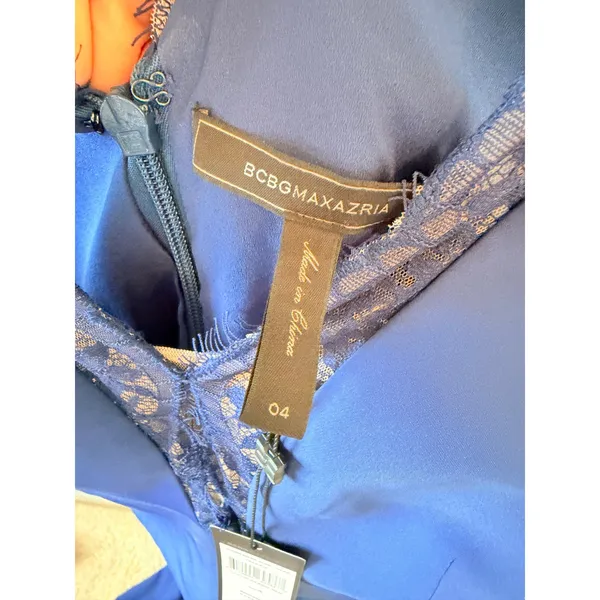 BCBGMAXAZRIA Alyza Gown Womens Classic Blue Size 4 XVR63D39-H46‎ - Image 3