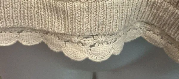 Kimchi Blue Cropped Crochet Trim Sweater - Image 5