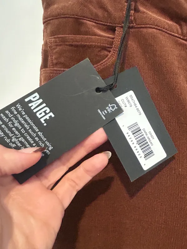 Paige Cindy High-Rise Straight Corduroy Pants size 25 NWT - Image 6