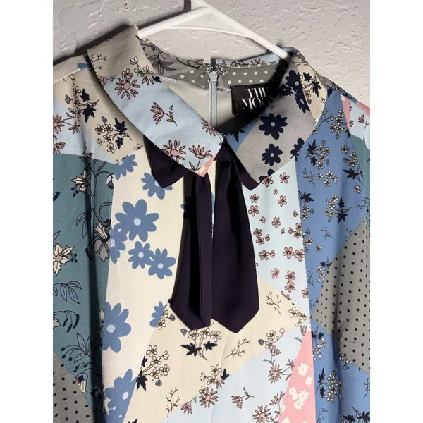 The Moon Floral Patchwork Dress Sz L Boho Academia - Image 2
