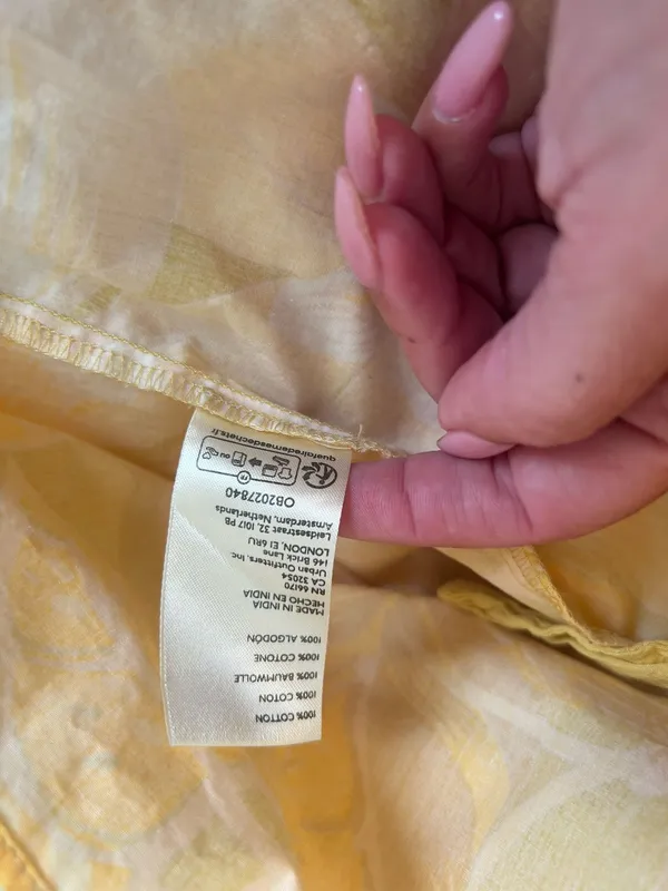 Free People Deserted Island Mini Dress Yellow Combo XS - Image 7
