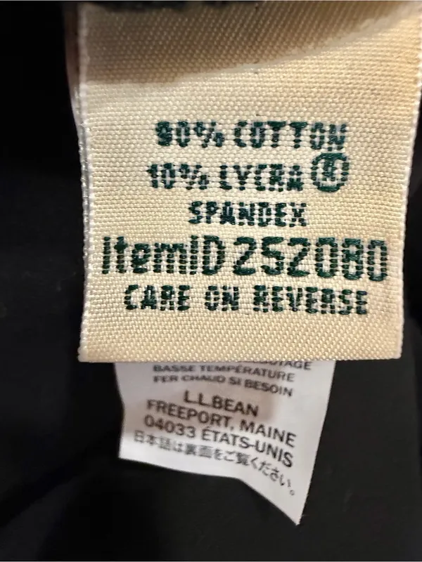 NWT L.L.Bean 2X Black Straight Leg Pants Stretch Cotton Plus Size Workwear - Image 4