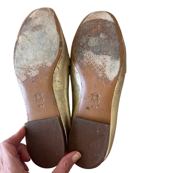 Tory Burch Gemini Link Metallic Gold Loafers‎ 9 - Image 5