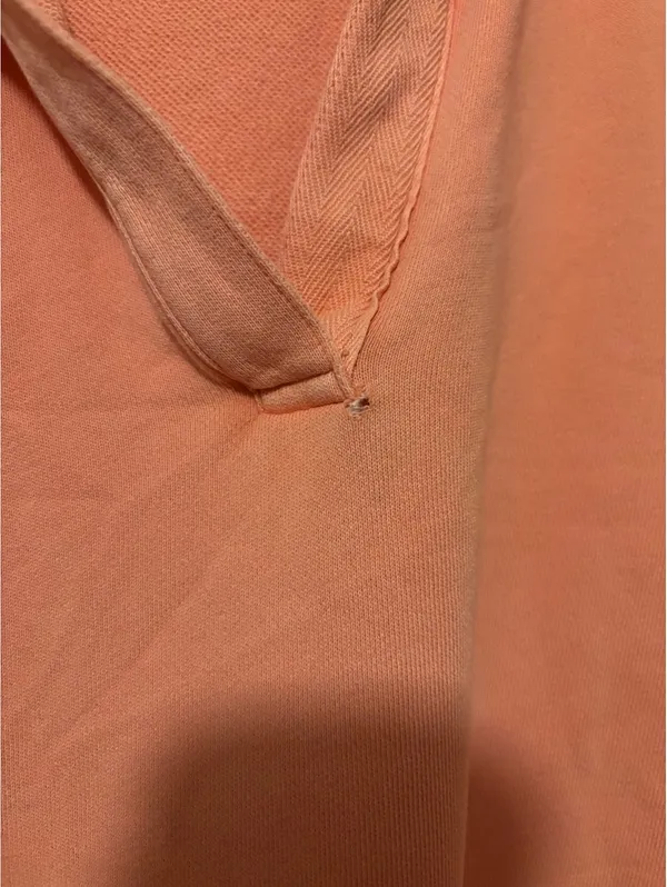 Aerie Coral Pink Oversized Pullover Sweatshirt Large - Image 3