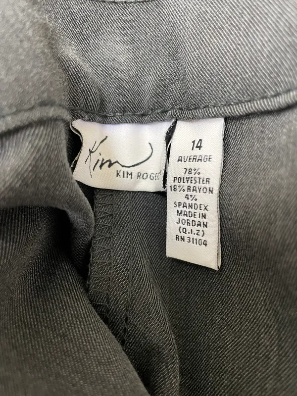 Kim Rogers NWT Heather Charcoal Average 14 Women’s Dress Pants- Straight Leg - Image 4