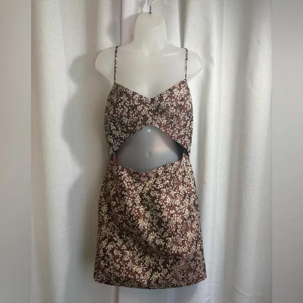 NWT LEYDEN Cutout Printed Cami Sheath Dress | Blossom Jacquard Size‎ XL 0429 - Image 3