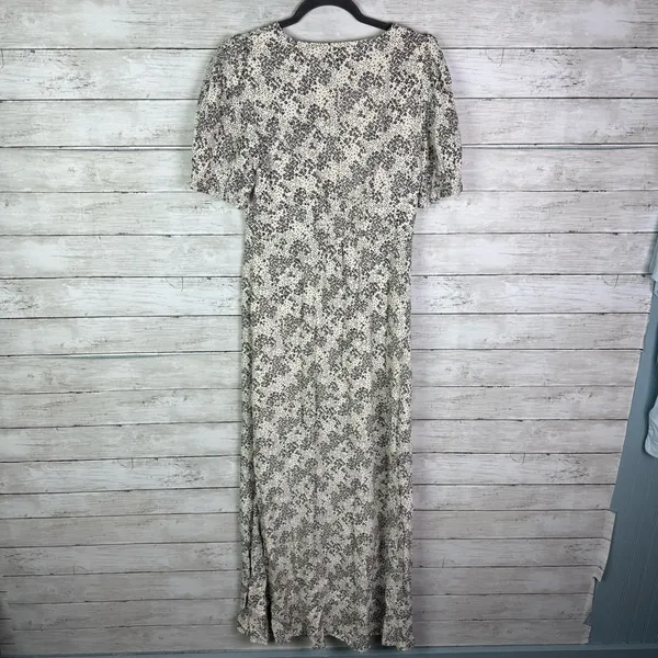 Madewell Puff-Sleeve V-Neck Midi Dress in Floral Size 4 - Image 7