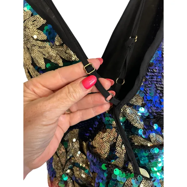 NWT Love and Other Things Multicolor Sequin Dress - Size M - Image 11