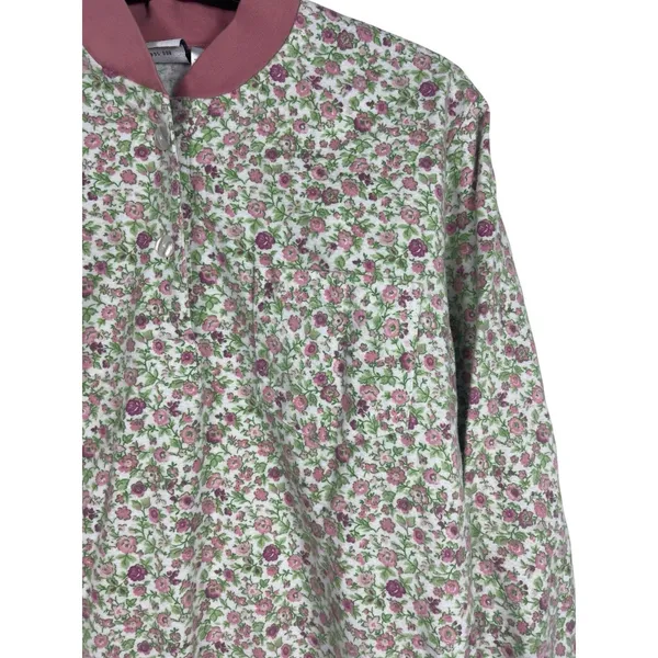 Vermont Country Store Floral Pajamas XS Pink Cotton Jogger Lounge Set Cottage - Image 4