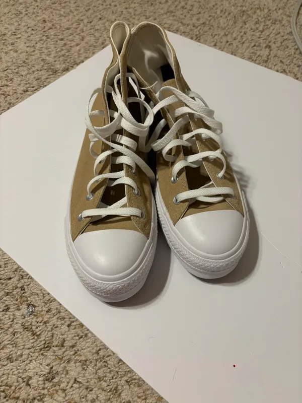 Converse Light Brown Suede Platform - Image 5