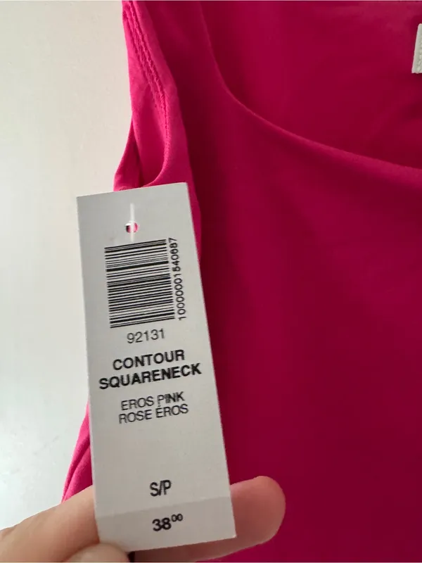 NEW! Babaton Aritzia Pink Countour Squareneck Tee Eros‎ Pink - Image 5