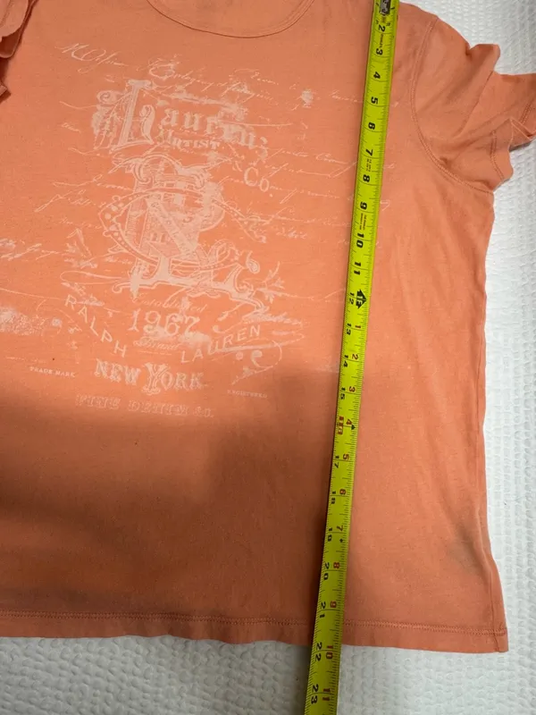 Ralph Lauren Orange Short-Sleeve Graphic Crewneck Tee - Image 6
