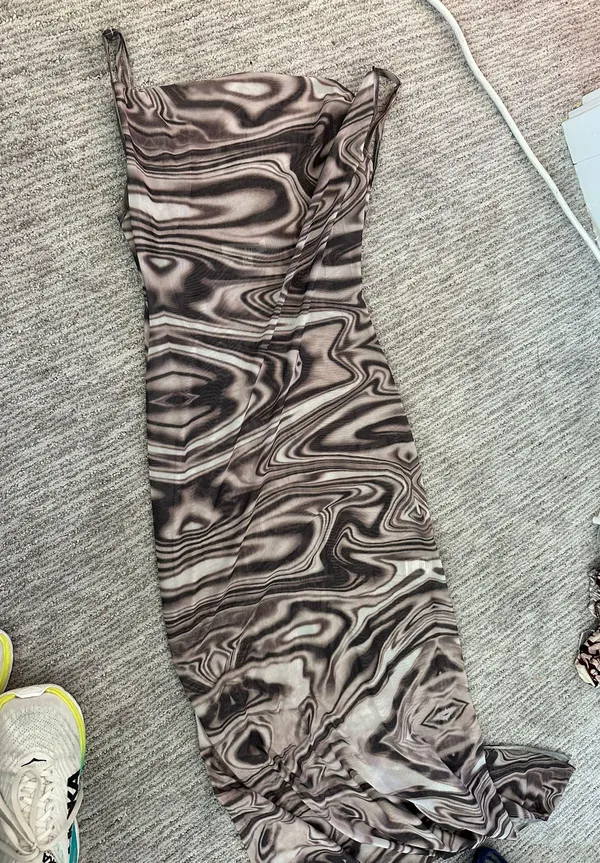 12th Tribe Brown Maxi Dress With Slit - Image 6
