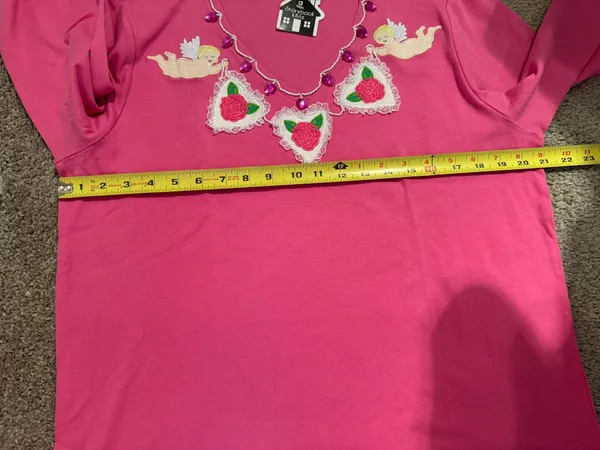 Storybook Knits Cupid’s Gift Beaded Long Sleeve Size L - Image 4