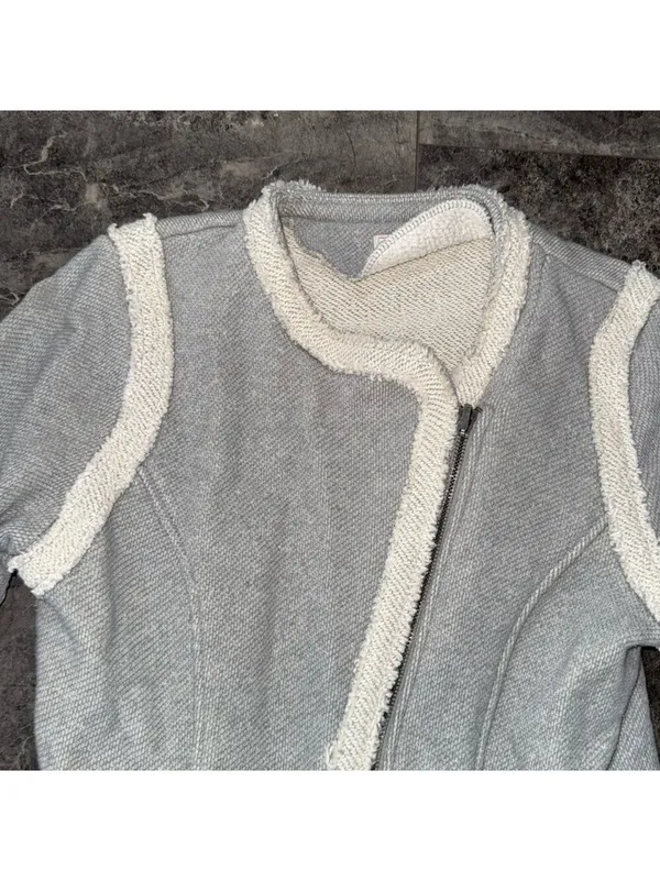 GAP Gray Zip Up Sweatshirt Size Medium - Image 2