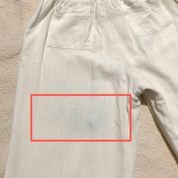 Princess Polly White Linen Blend Wide Leg Elastic Waist Pull On Lined Pants - Image 4